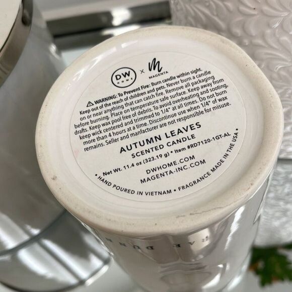 Rae Dunn ‘Give Thanks’ Autumn Leaves Scented Thanksgiving Candle 11.4 oz - Picture 5 of 5